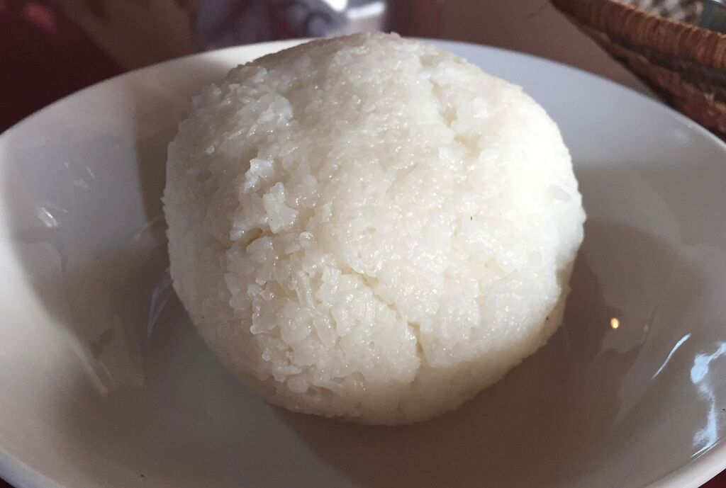 Omo Tuo at a Ghanaian restaurant in Colorado