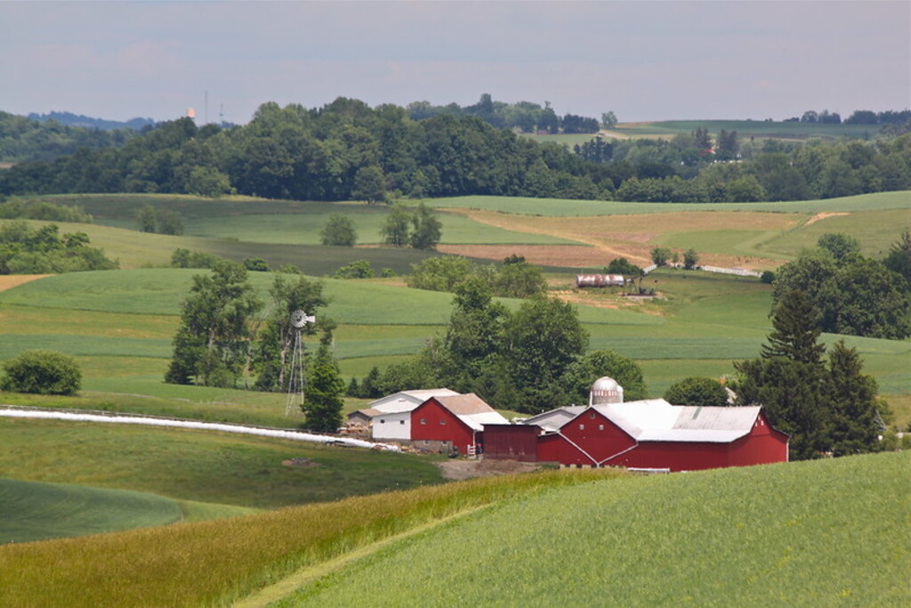 Rural landscape of east-central Ohio
