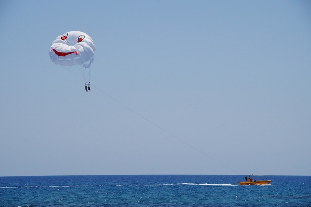 Parasailing in Marbella, Spain