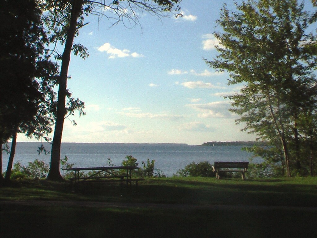 Weborg Point Picnic Area at Peninsula State Park.
