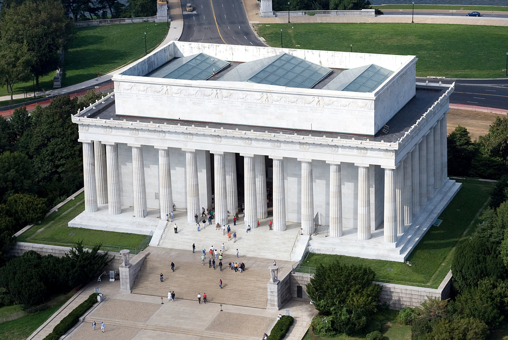 Aerial view of Lincoln Memorial - east side EDIT