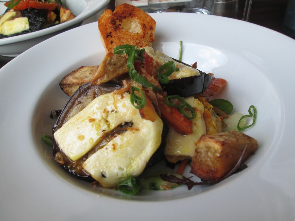 Eggplant stack with haloumi cheese at Circus