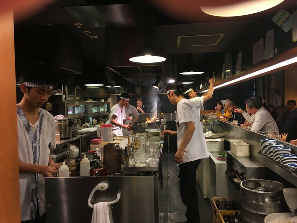 Busy kitchen at Lopez Okonomiyaki