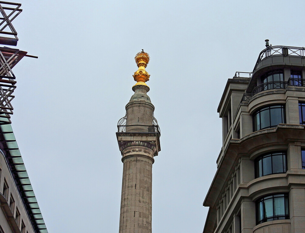 The Monument and Pudding Lane