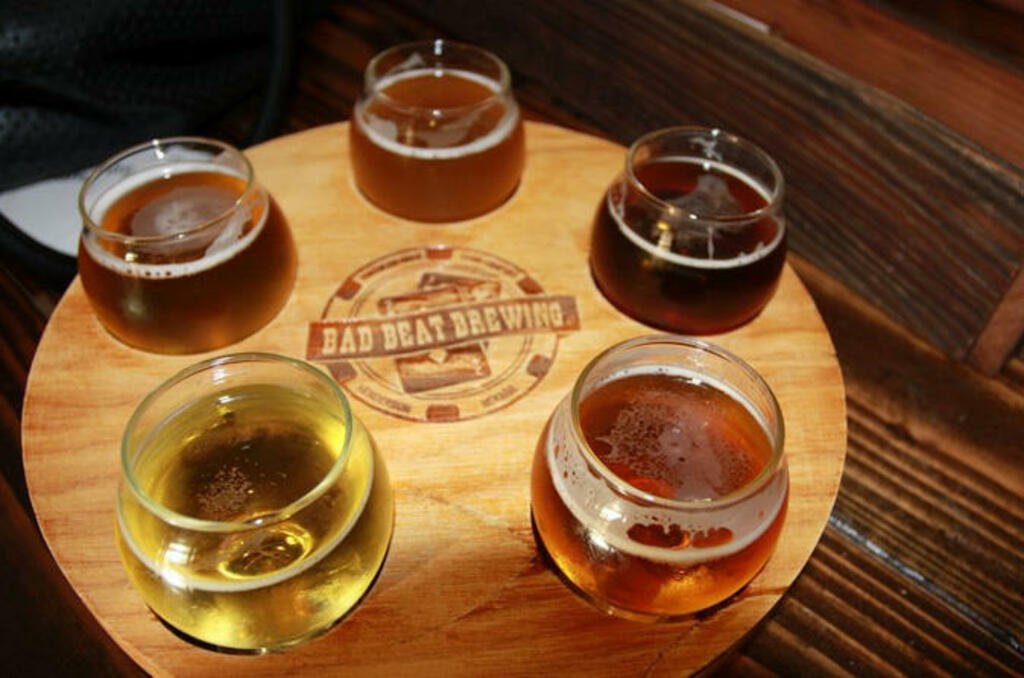 Sampling at Bad Beat Brewing