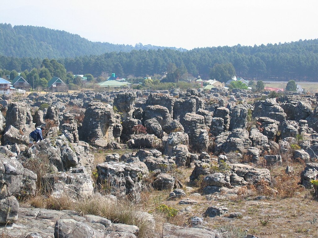 Rockfields near the town