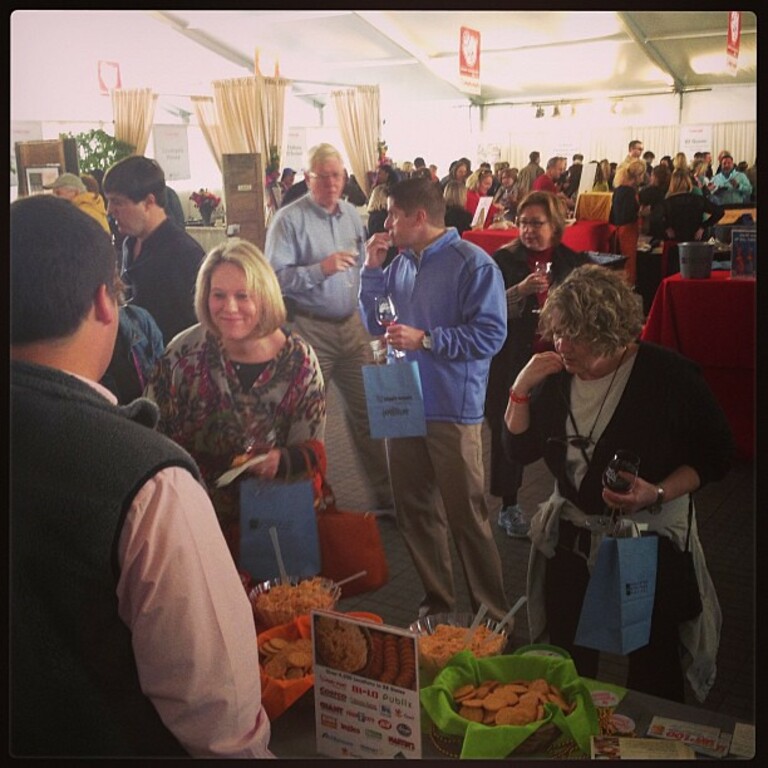 Palmetto Cheese sampling at the Charleston Wine + Food Festival. Great day in Charleston, SC!
