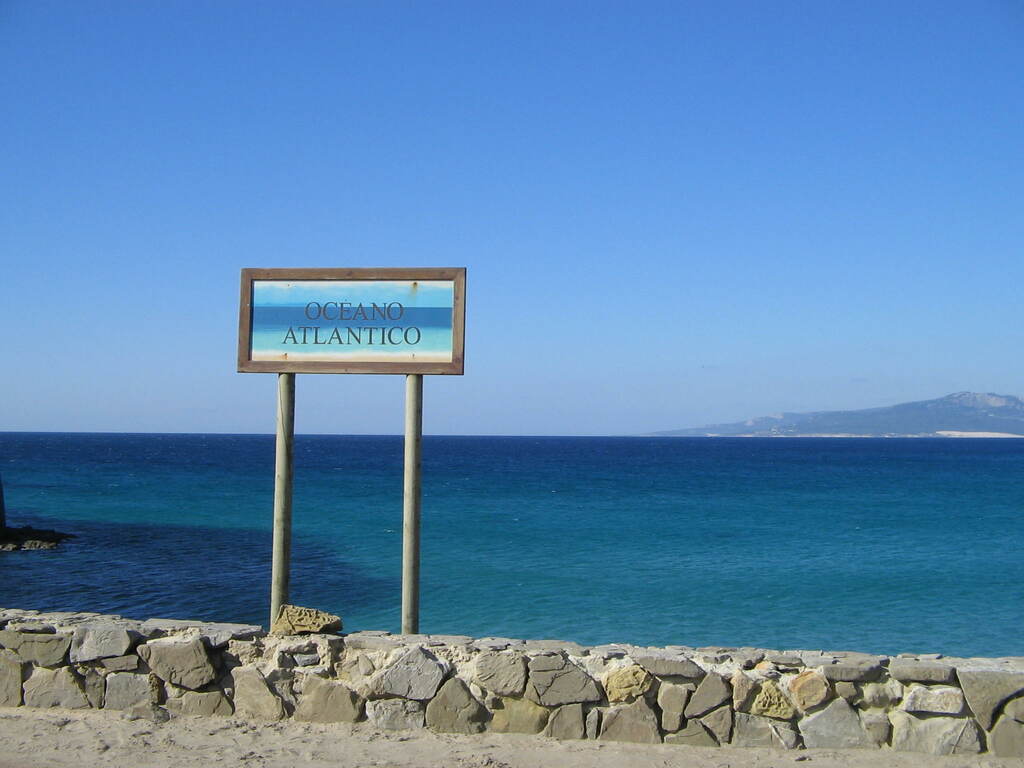 View of the Atlantic ocean in Tarifa, Spain