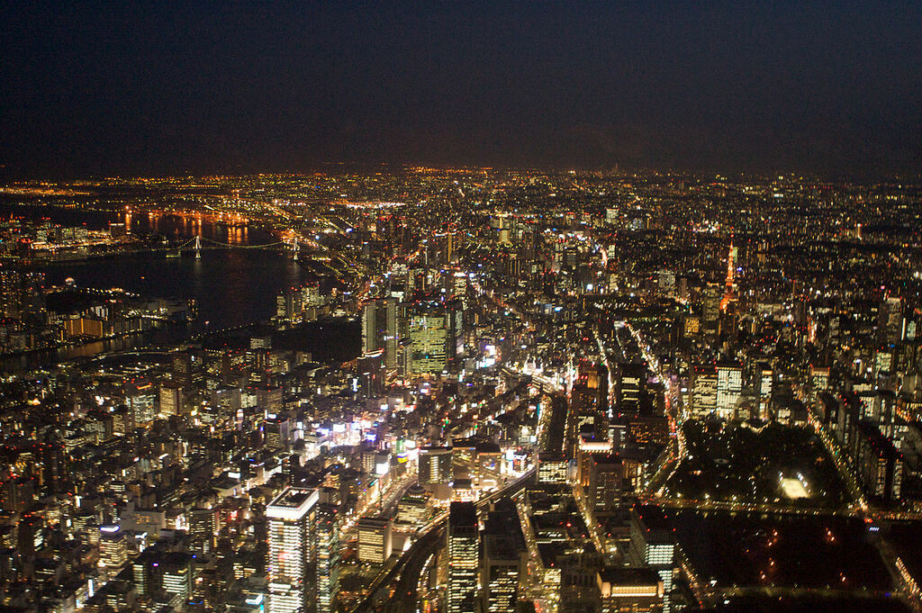 Tokyo aerial night