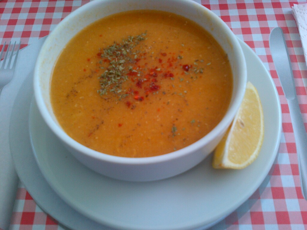 Red lentil soup from Turkey