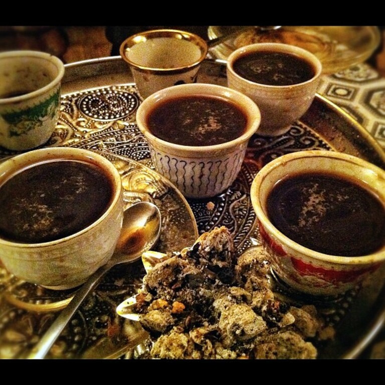 Traditional Eritrean-style coffee from my favorite restaurant up the road