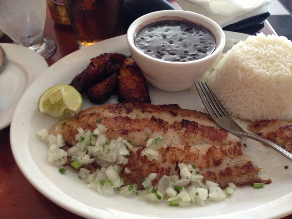 Cuban fish dish, Fort Lauderdale, Florida, USA - 20130829