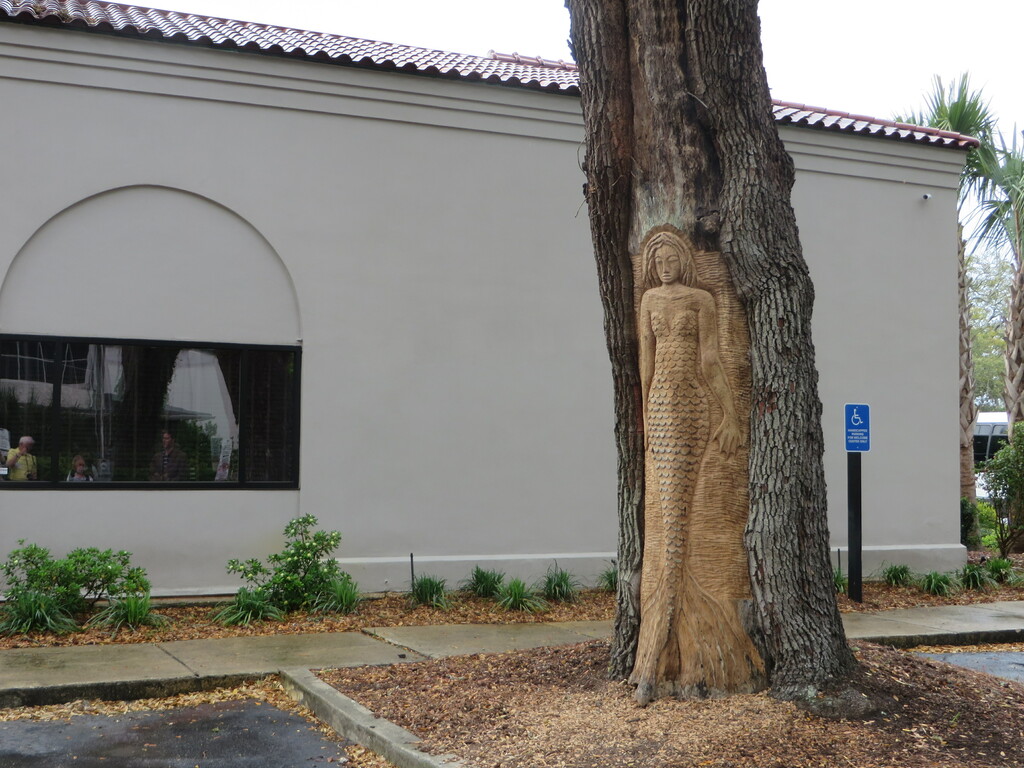 The latest Keith Jennings Tree Spirit beside the Visitors Center on St. Simons Island
