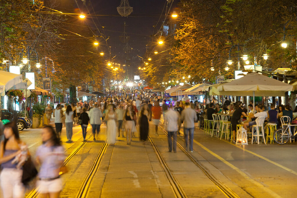 Boulevard Vitosha at night, Sofia PD 2012 13
