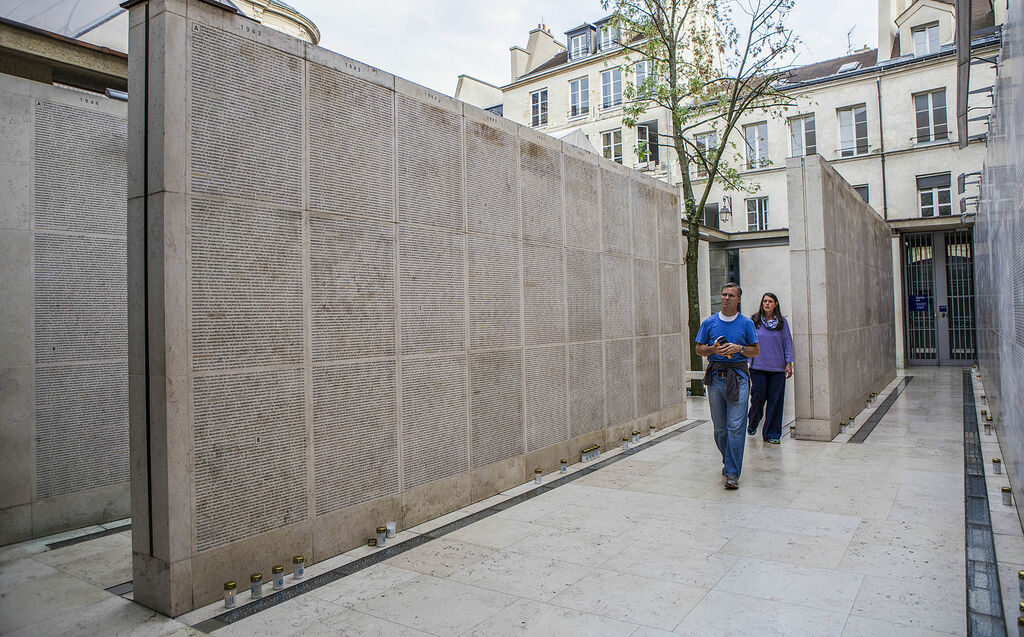 Wall of names, Memorial of the Shoah, Paris