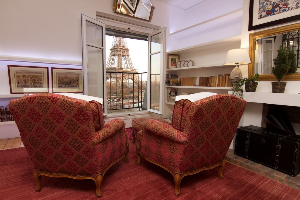 Sit back, relax, and enjoy the unhindered views of the Eiffel Tower