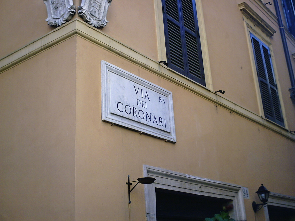 Via Dei Coronari (Straßenschild)