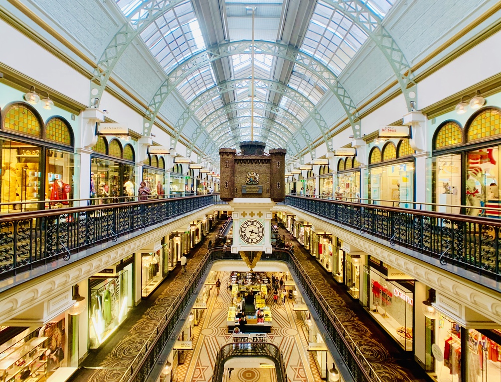 Interior of Queen Victoria Building with Royal Clock, Sydney 02