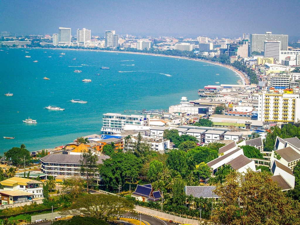 Bird's eye view of Pattaya