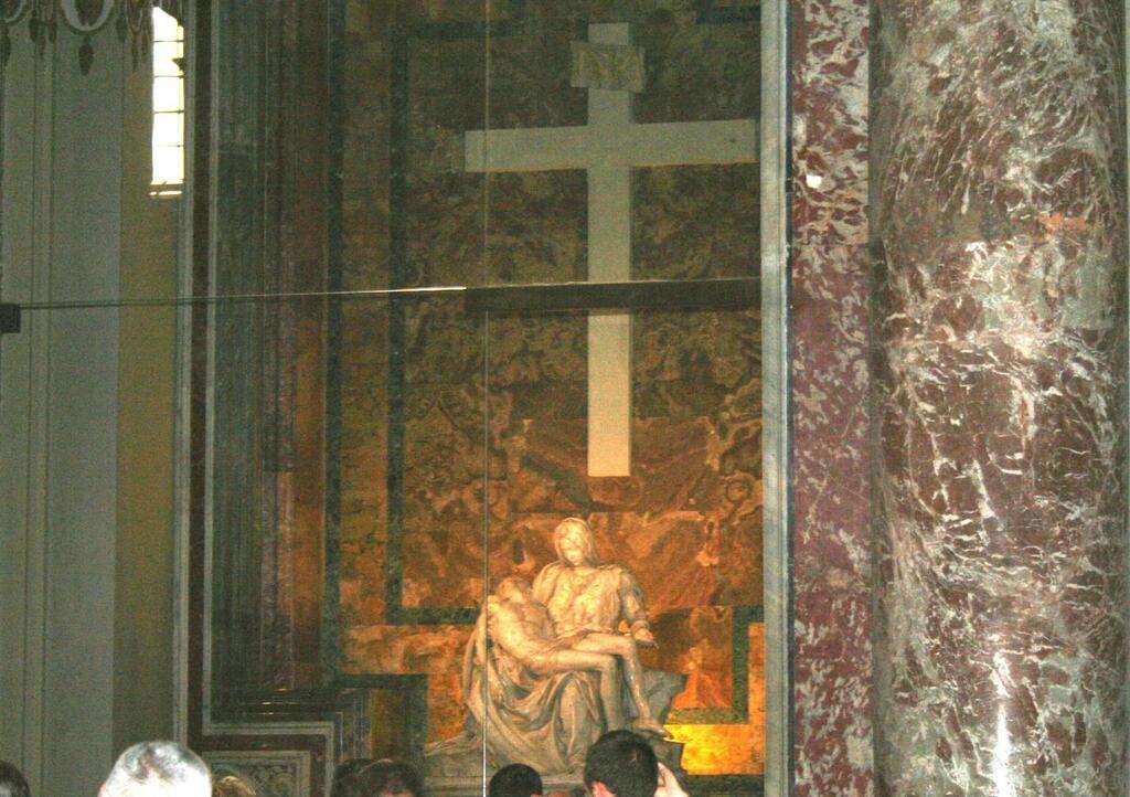 Michelangelo’s Pietá is arguably the most recognizable work of art in Saint Peter’s Basilica.