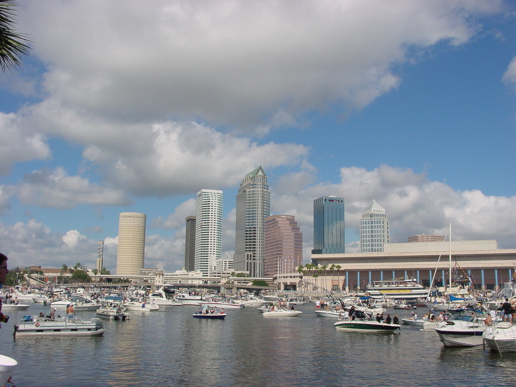 Downtown Tampa During Gasparilla Pirate Fest 2002