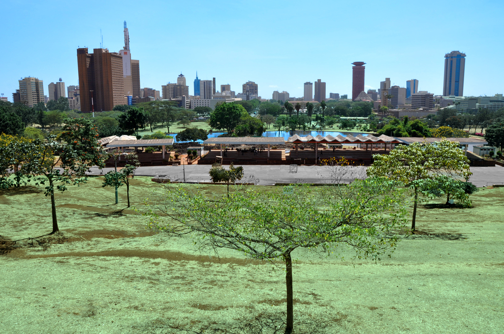 Nairobi's skyline from Uhuru Park
