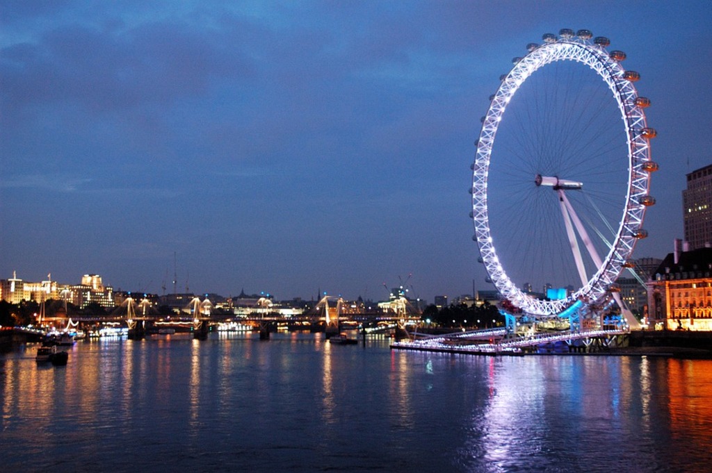 London Eye in the evening