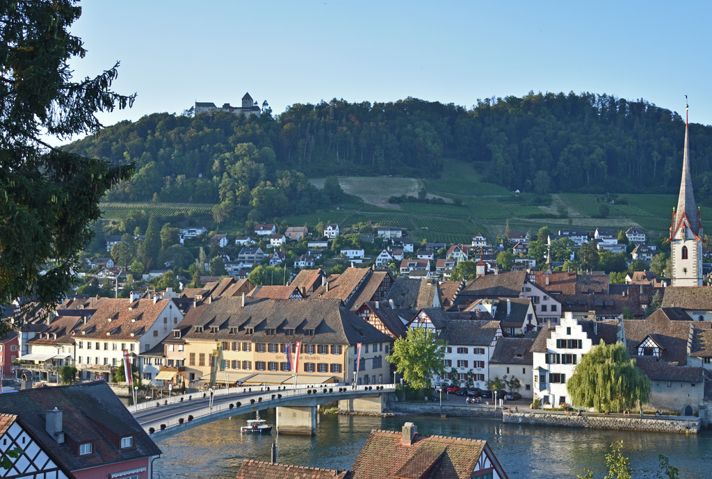 Stein am Rhein panorama from St. John Church