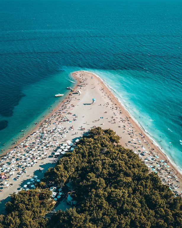 Aerial view of an Island