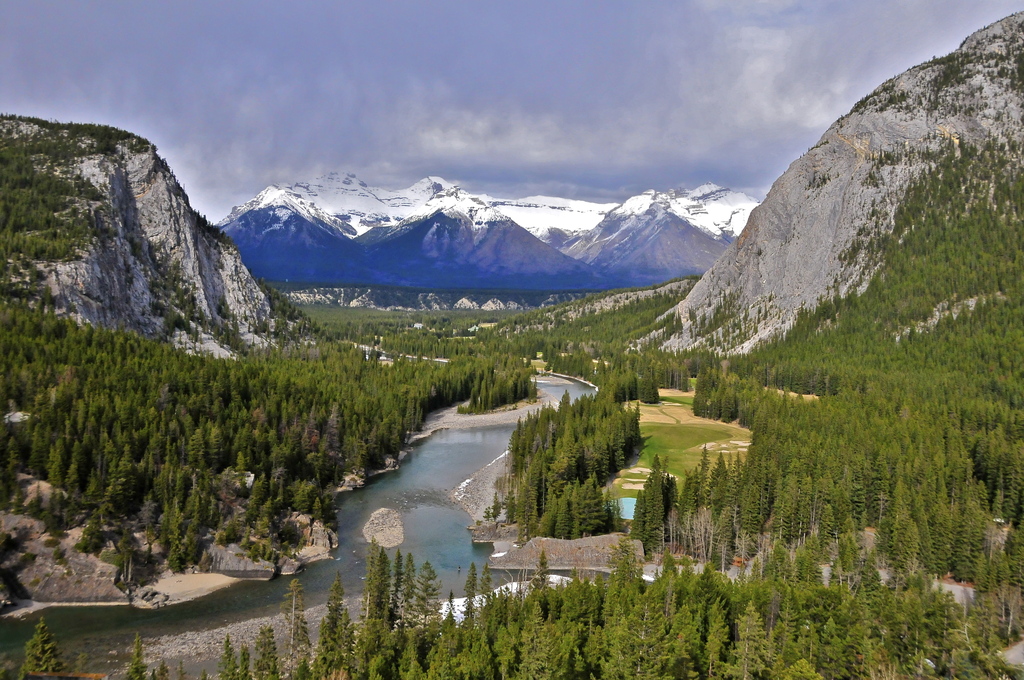 Banff golf course and the Bow River - panoramio