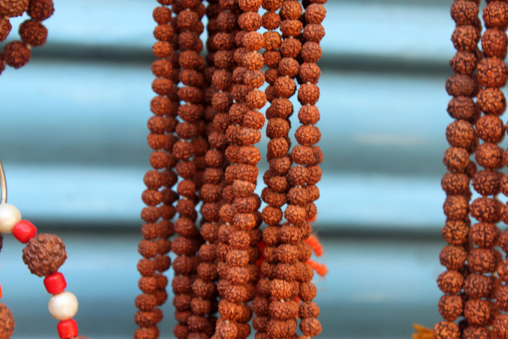 Hindu prayer rudraksha japa mala
