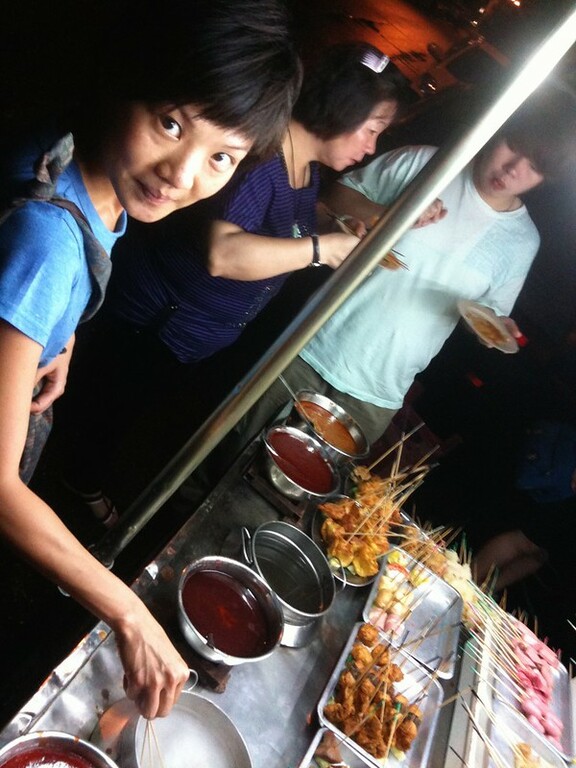 tasting street food at Chulia Street