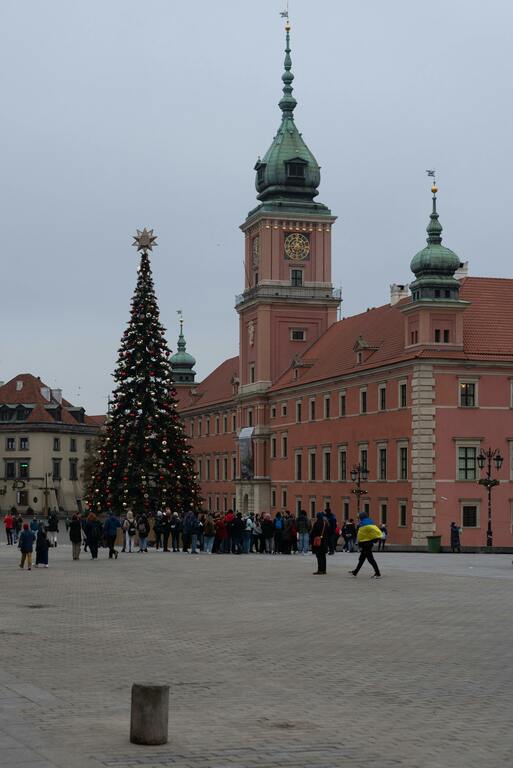 Christmas Tree near Royal Castle in Warsaw