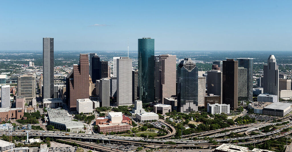 Aerial views of the Houston, Texas,
