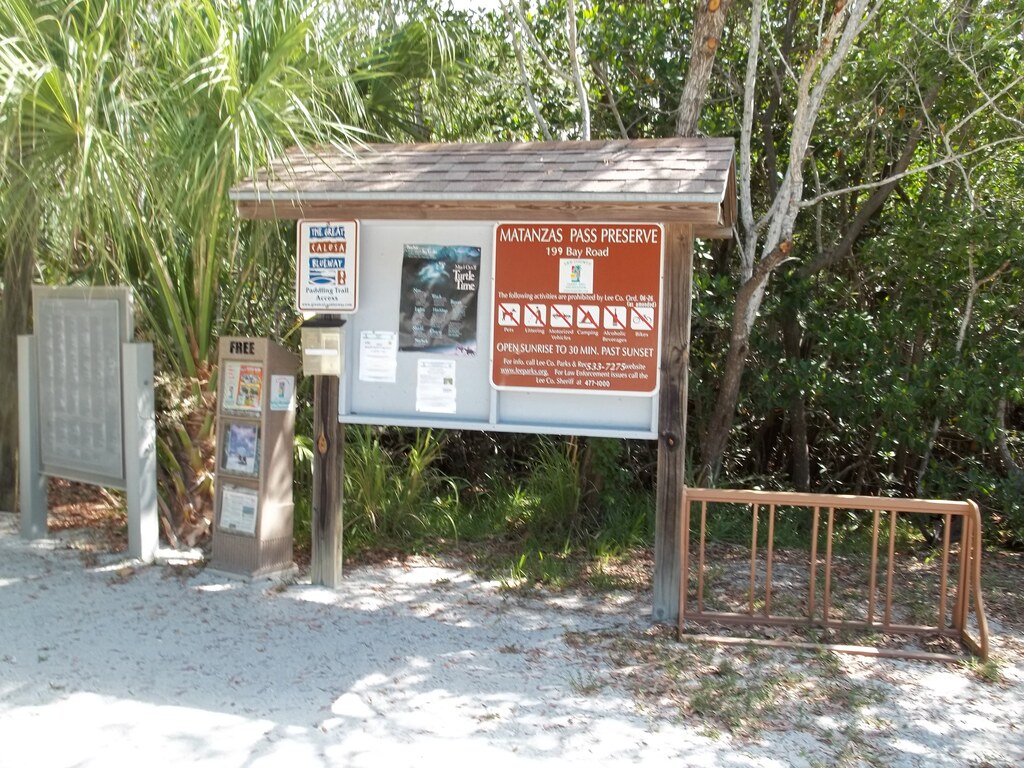 Fort Myers Beach FL Matanzas Pass Pres sign01