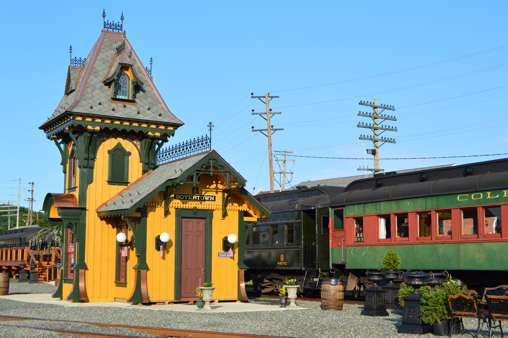 Colebrookdale Railroad train at Boyertown station