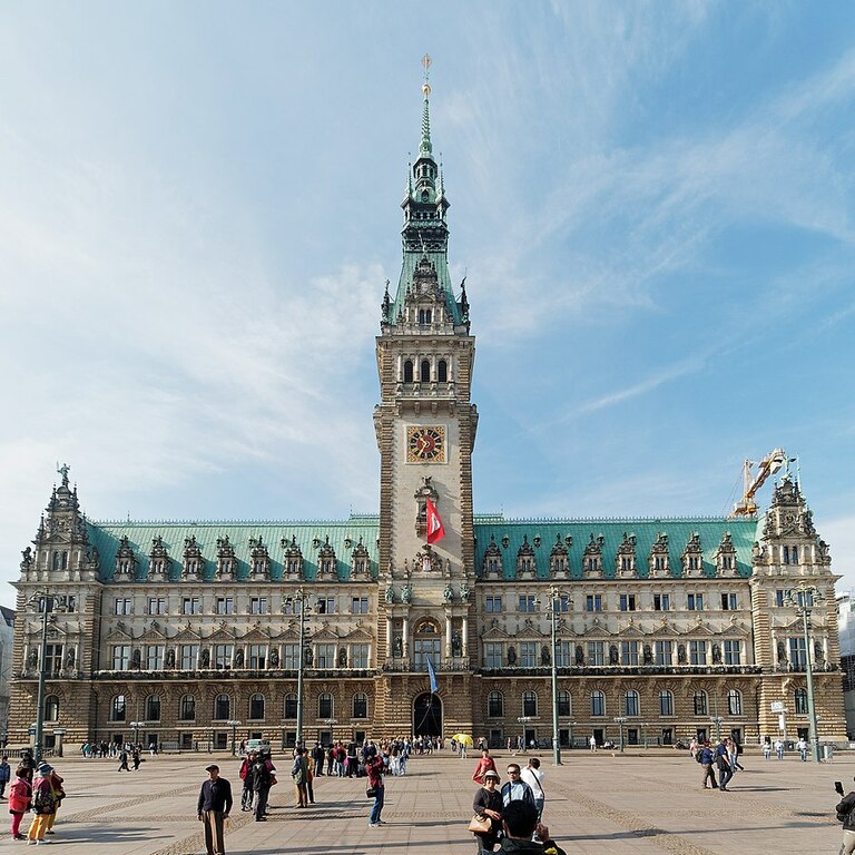Hamburg Rathausmarkt und Rathaus