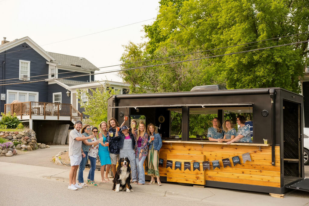 Beverage truck for an event at the Guest House