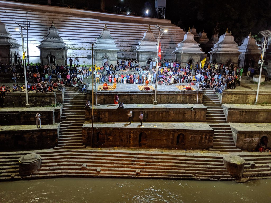 Evening aarati at Pashupatinath Temple