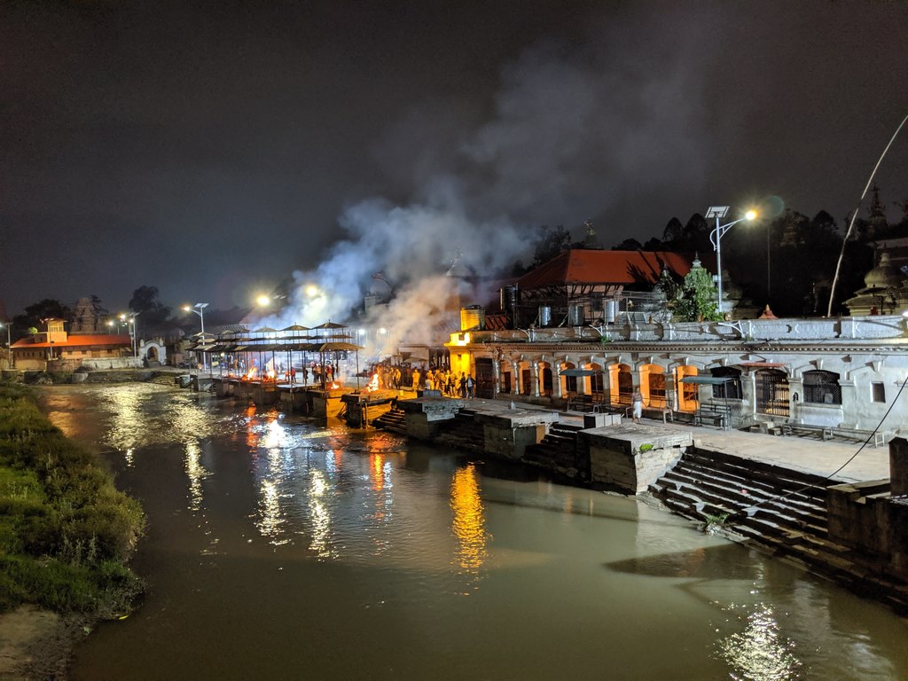 Cremation at Bagmati river bank near Pashupatinath temple