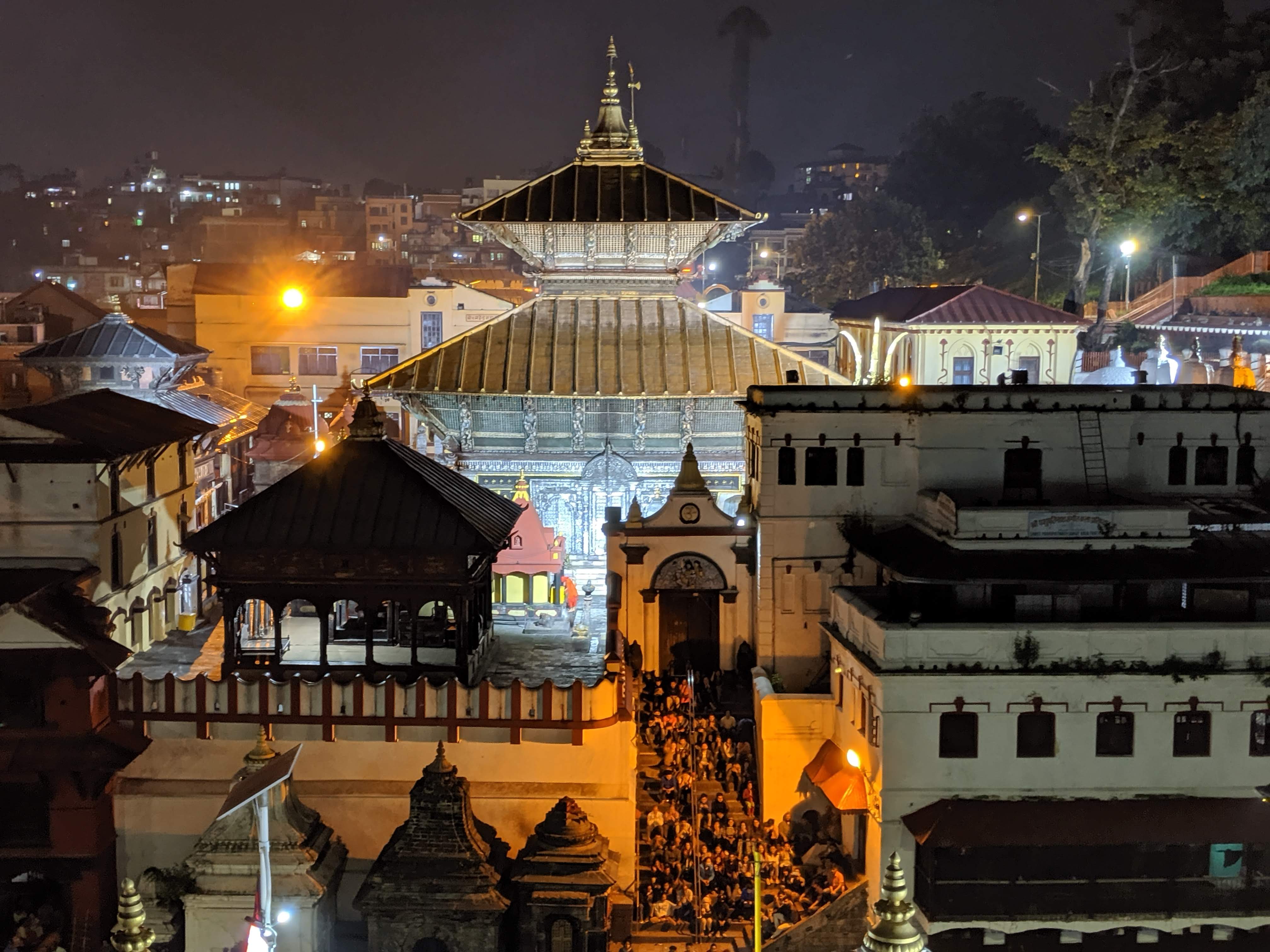 Pashupatinath temple night view