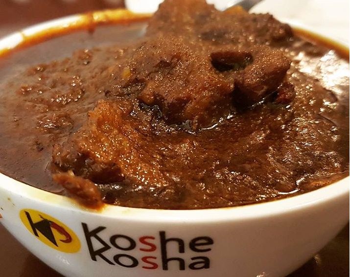 Kosha mangsho at Koshe Kosha