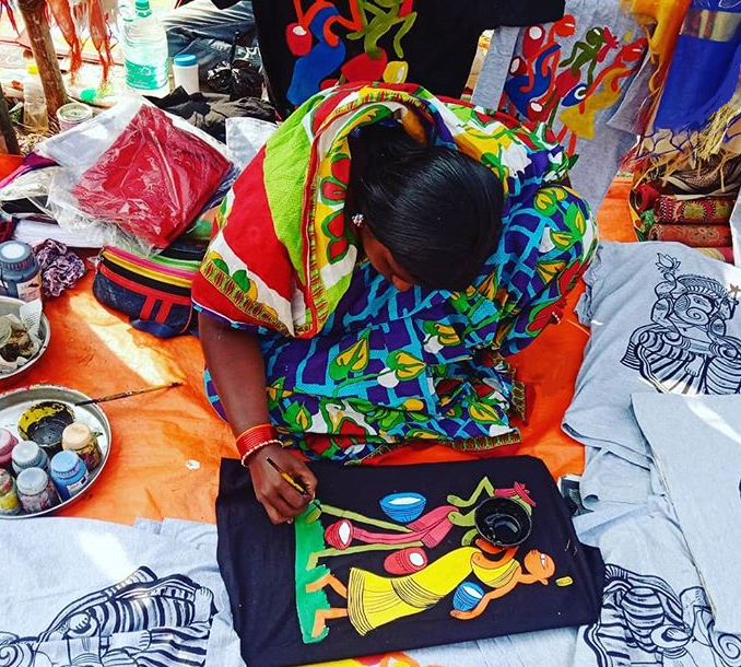 An artist at work