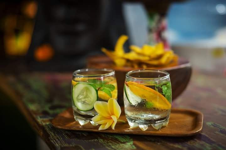 Infused water after massage