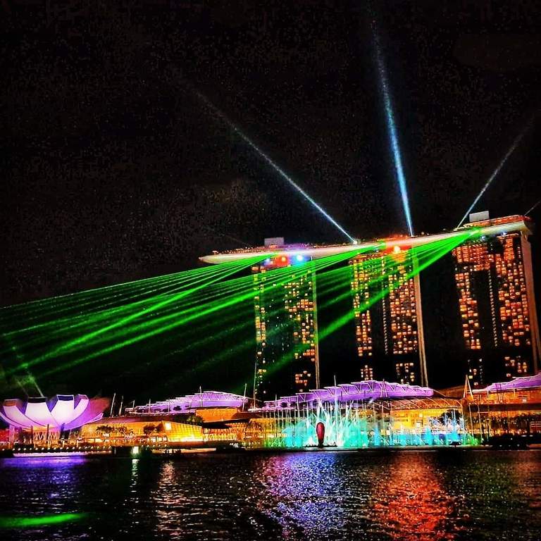 MBS - Light and Water Show that takes place at 8PM and 9pm.