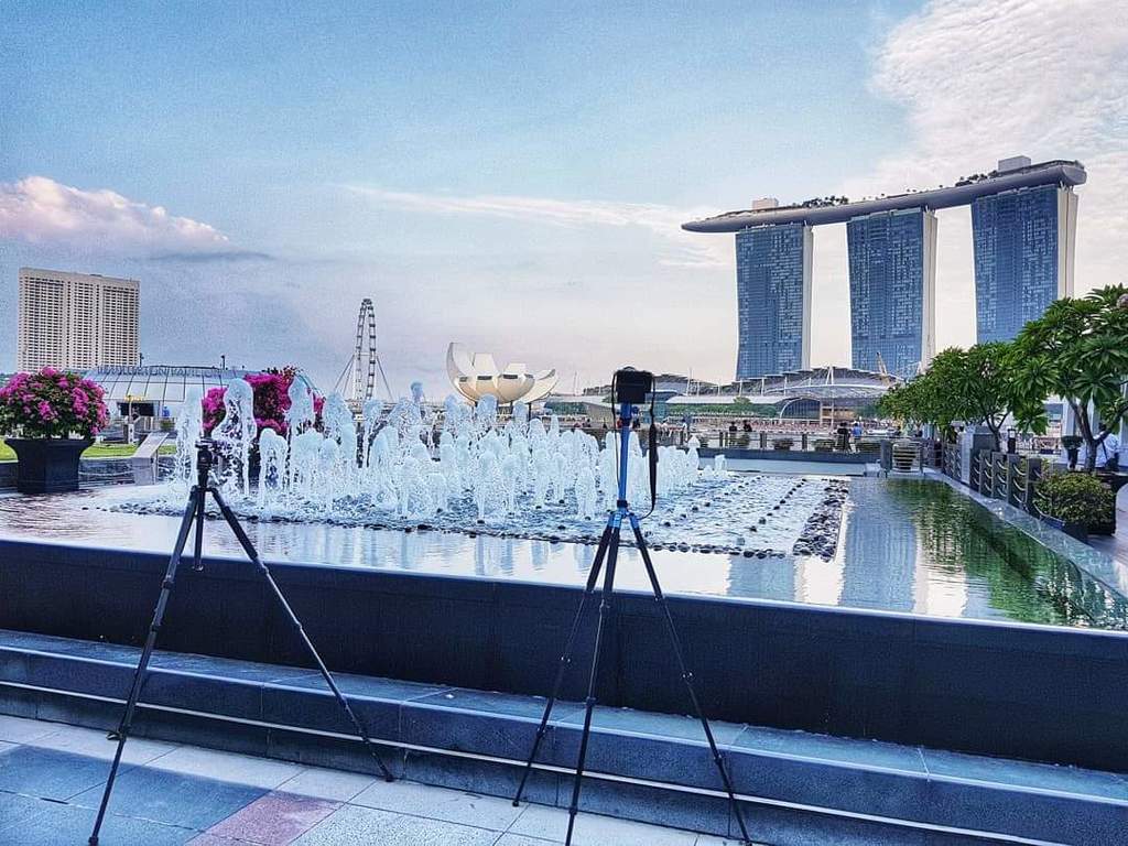 View from Fullerton One Hotel Fountain