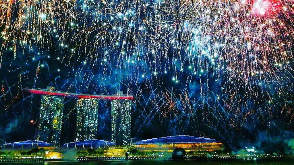 Fireworks at MBS on 9 Aug 2019