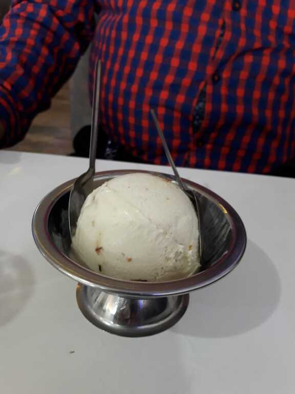My dad enjoying his Ginger ice cream