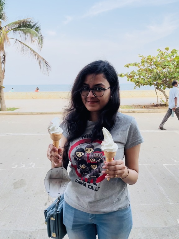 Enjoying some soft serve