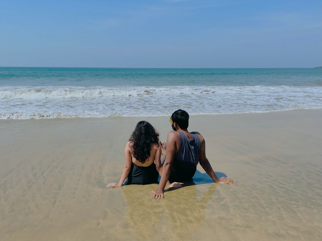 Watching the clear waters